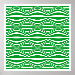 Poster Linhas e esferas de arte operacionais 01 - Verde e
