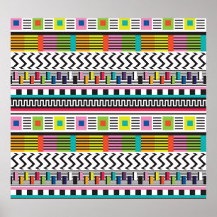 Poster Linhas Geométricas Brilhantes: Abstrato sem costur