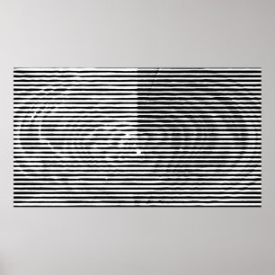 Poster linhas horizontais aleatórias abstrato de arte ras