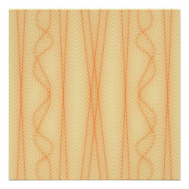 Pôster Linhas laranja sobre fundo amarelo