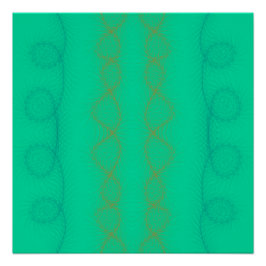 Pôster Linhas verticais onduladas sobre fundo verde