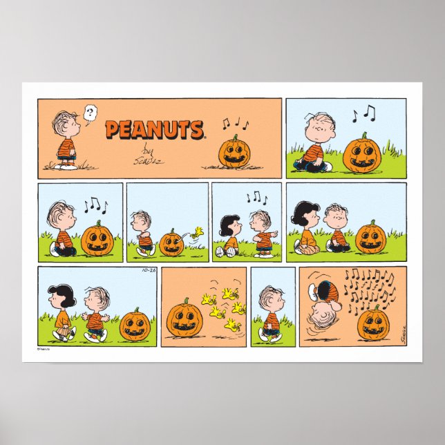 Poster Linus & Lucy | Cantando Jack-O-Lanterna (Frente)