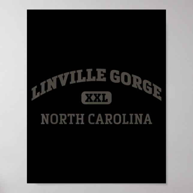 Poster Linville Gorge College Style Rock Escaling Area De (Frente)