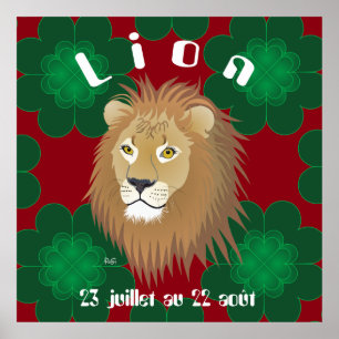 Pôster Lion 23 juillet au 22 août posteres