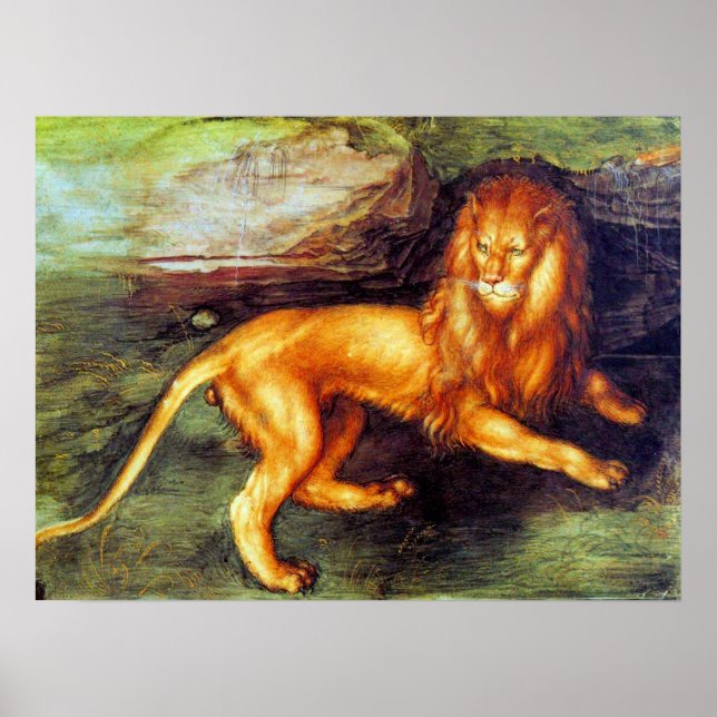Poster Lion - Albrecht Durer - c1494 (Frente)
