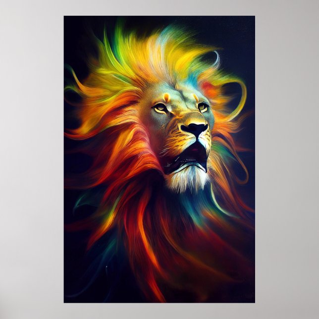Poster Lion Animal Discovery Adventure Planet Nature (Frente)