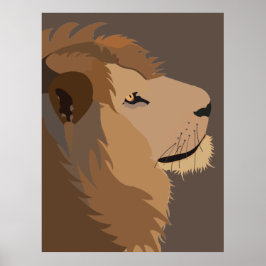 Poster Lion Animal Wildlife King Da Selva