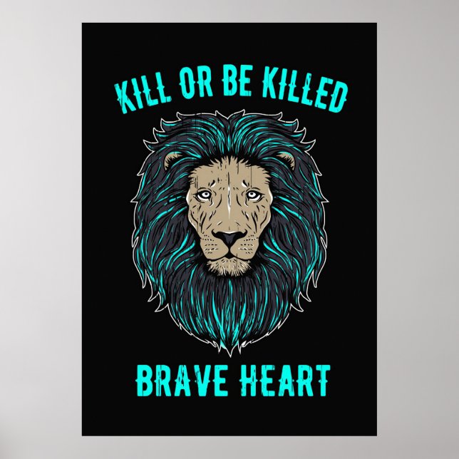 Poster Lion Brave Heart (Frente)