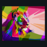 Pôster Lion Colorful Pop Prismatic Art Design-62501<br><div class="desc">Lion Colorful Pop Prismatic Art Design-62501</div>