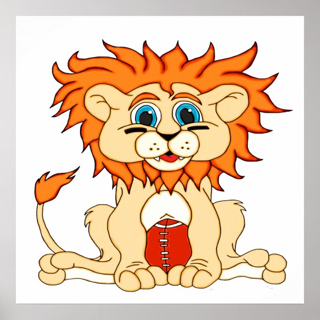 Poster Lion de futebol (Frente)