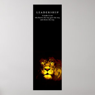 Poster Lion de liderança motivacional