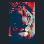 Poster Lion de pop Art<br><div class="desc">Lion Digital Trabalho de arte - Lion Head Computer Animal Art - College Pop Art - Wild Big Cats Imagens Computacionais</div>