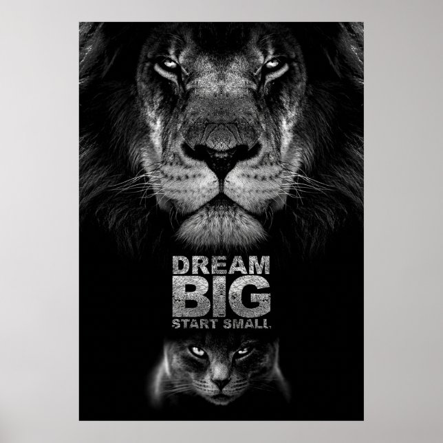 Poster Lion Dream BIG Start Small (Frente)