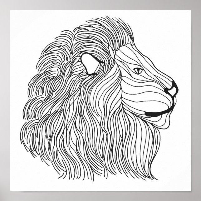 Pôster Lion Head inspirado 10 (Frente)