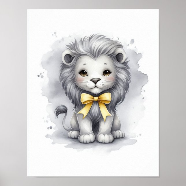 Poster Lion Jungle Nursery Wall Art (Frente)