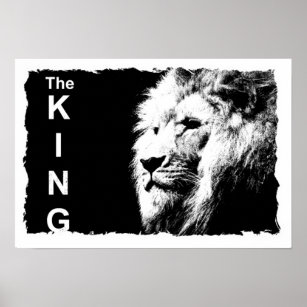 Poster Lion Modelo Nature Animal The King Trendy