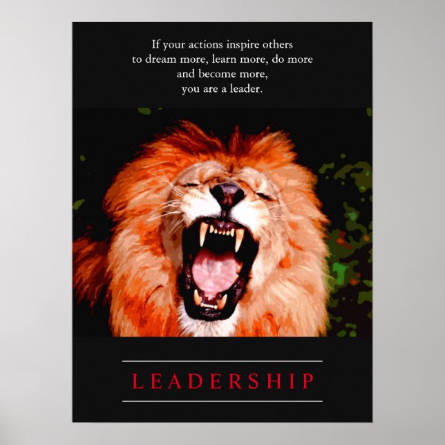 Poster Lion Motivational Leadership (Frente)