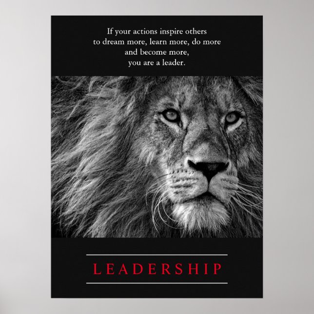 Poster Lion Motivational Leadership (Frente)