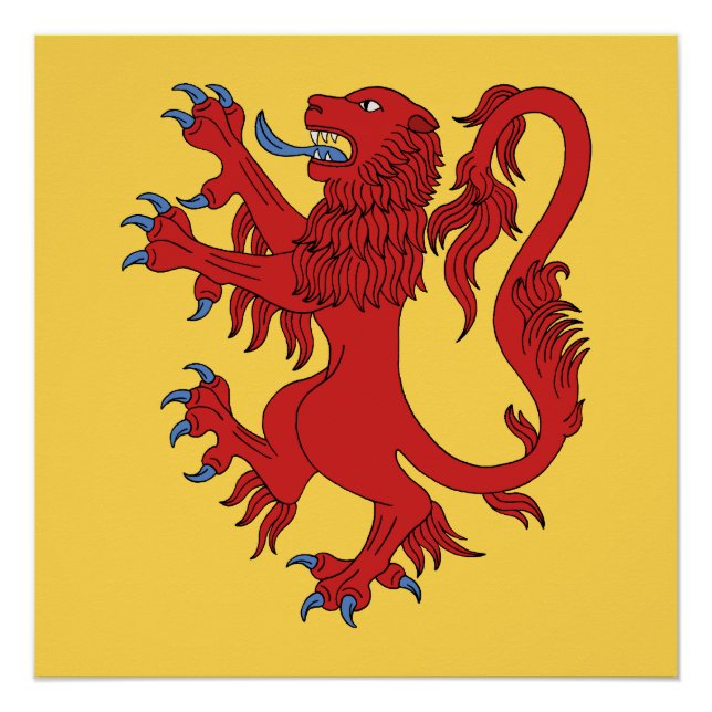 Pôster Lion Rampant Gules (Frente)
