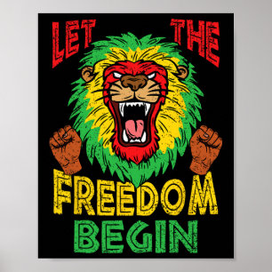Poster Lion Rasta Freedom Décima Época Negra África