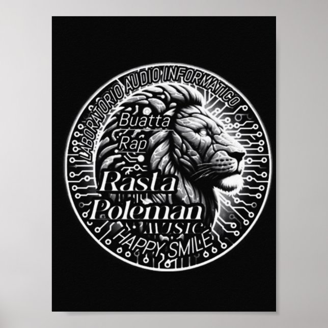Poster Lion Sound Wall Art (Frente)