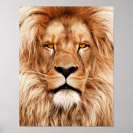 Pôster Lion The King Photo Painting