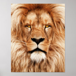 Pôster Lion The King Photo Painting