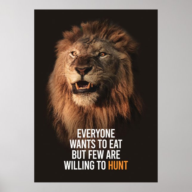Poster Lion Willing To Success (Frente)