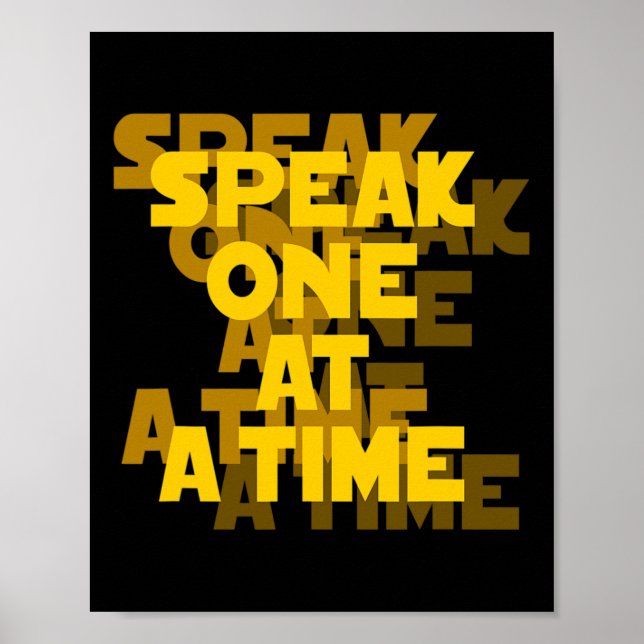 Poster Lip Lendo ASL Gesto de Mão surdo Ausente Audição P (Frente)