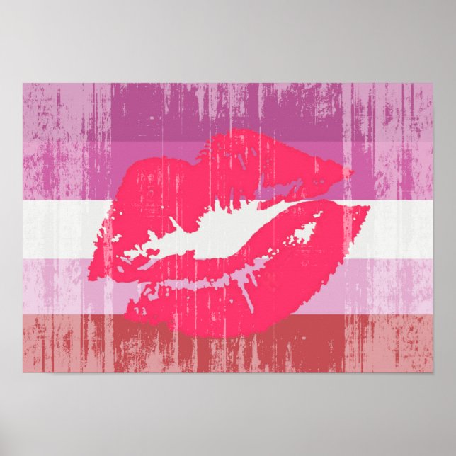 PÔSTER LIPSTICK LESBIANO ORGULHO DESIGN (Frente)
