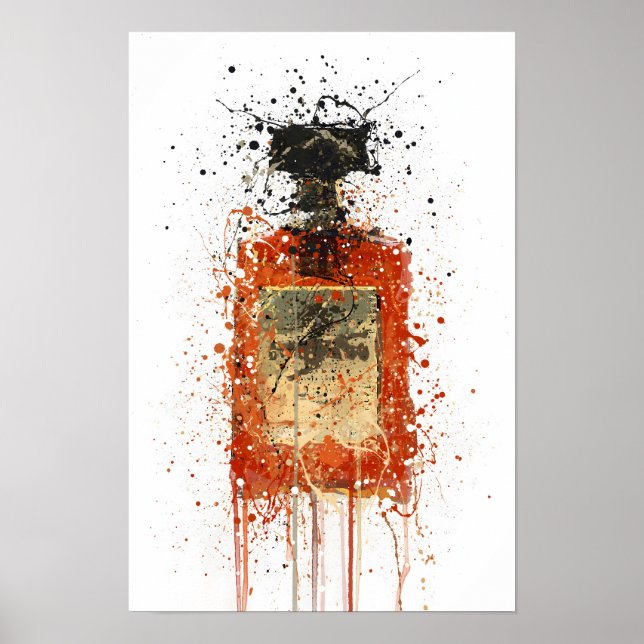 Poster Liqueur Bottle Wall Art Print 'Almond' (Frente)