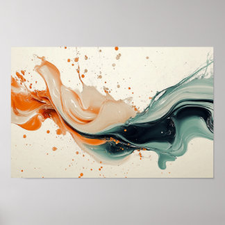 Poster líquido colorido