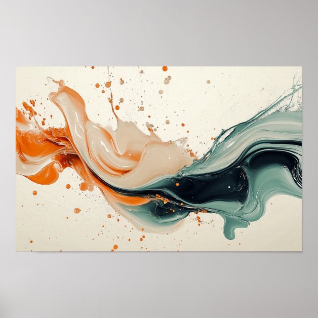 Poster líquido colorido (Frente)