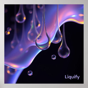 Poster Liquify - Arte Digital de Fantasia e Ficção Cientí