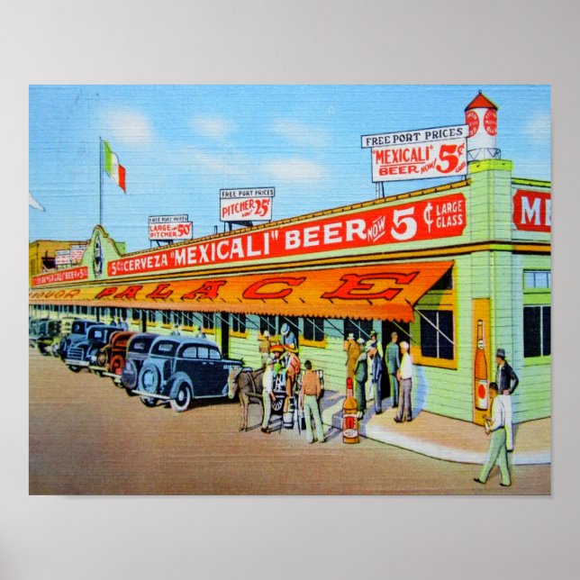 Poster Liquor Palace Mexicali Cerveza (Frente)