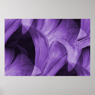 Pôster Lírio abstrato do roxo pela marca Moore