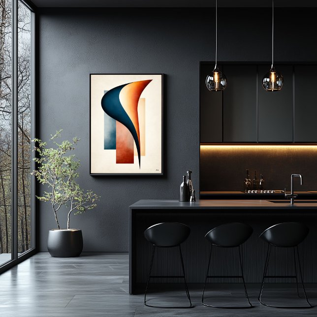 Poster Lírio Calla Flow Japandi Minimalista Botânica (Criador carregado)