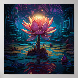 Poster Lírio de Água de Jardim Fofo