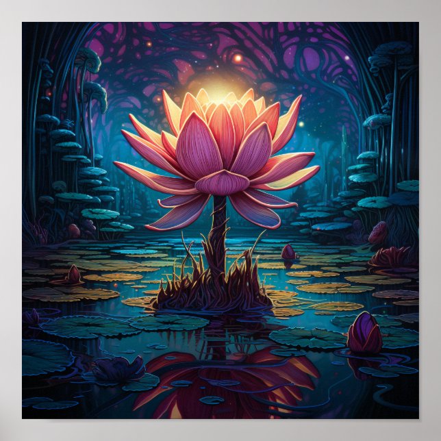 Poster Lírio de Água de Jardim Fofo (Frente)