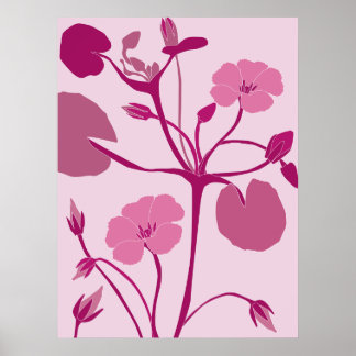 Poster lírio de água rosa