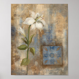 Poster Lírio e azulejo