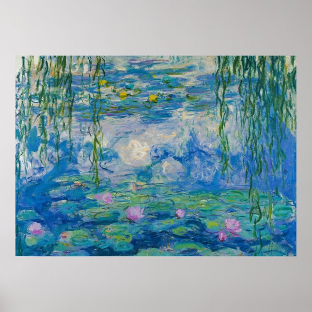 Poster Lírios, 1916-1919, por Claude Monet (Frente)