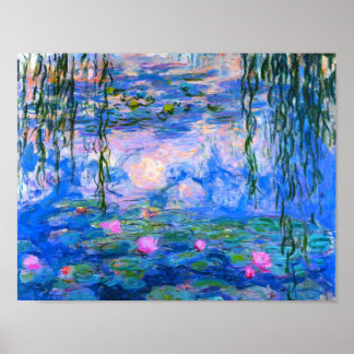 Poster Lírios Claude Monet Restaurados
