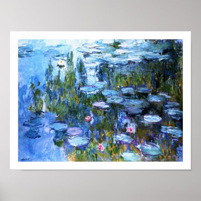 Poster Lírios d'água de Claude Monet (Frente)