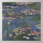 Poster Lírios d'água de Claude Monet<br><div class="desc">Claude Monet - Lírios De Água. Linda pintura floral em lindas cores,  de Claude Monet. Presentes,  impressões,  capas de telefone e muitas outras ofertas de excelente de alta qualidade.</div>