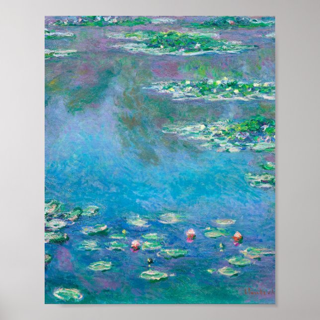 Poster Lírios d'água de Claude Monet (Frente)