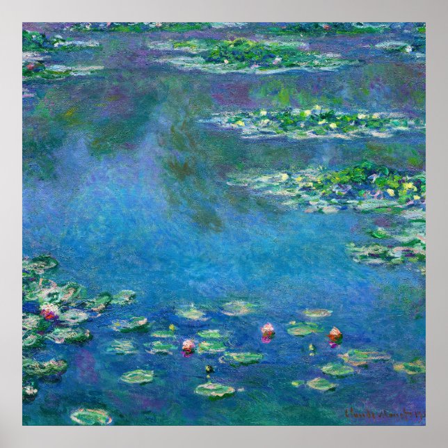Poster Lírios d'água de Claude Monet (Frente)