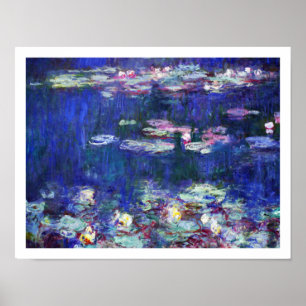 Poster Lírios d'água do pintor impressionista Claude Mone