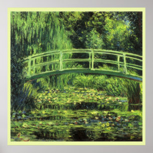 Poster Lírios de Água Brancos por Claude Monet, Arte Anti