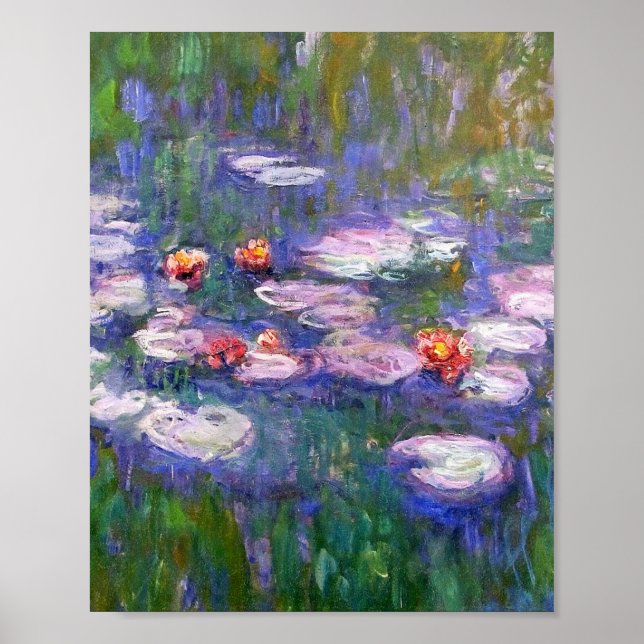 Poster Lírios De Água De Claude Monet 1916 (Frente)